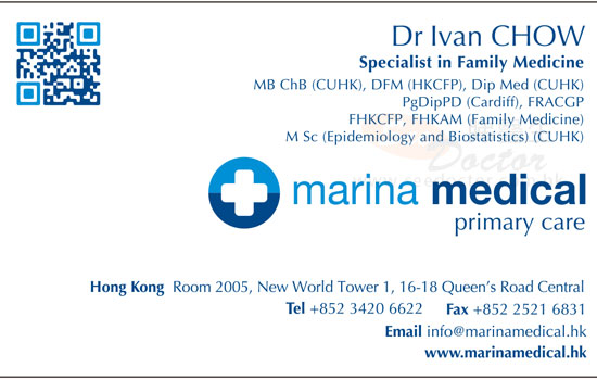 Dr Ivan Chow Name Card Dr Ivan Chow Name Card
