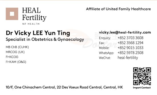 Dr Vicky LEE Yun Ting Name Card Dr Vicky LEE Yun Ting Name Card