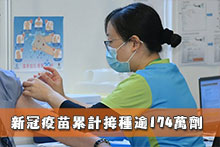 新冠疫苗累計接種逾174萬劑